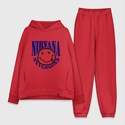 Женский костюм оверсайз Nevermind Nirvana, цвет: красный