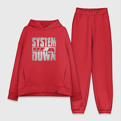 Женский костюм оверсайз System of a Down, цвет: красный