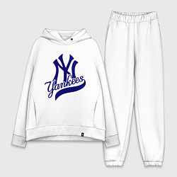 Женский костюм оверсайз NY - Yankees, цвет: белый