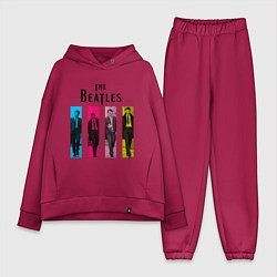 Женский костюм оверсайз Walking Beatles, цвет: маджента