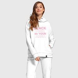 Женский костюм оверсайз Black Pink in youe area, цвет: белый — фото 2