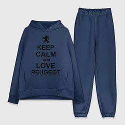 Женский костюм оверсайз Keep Calm & Love Peugeot, цвет: тёмно-синий