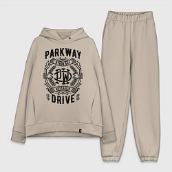 Женский костюм оверсайз Parkway Drive: Australia, цвет: миндальный