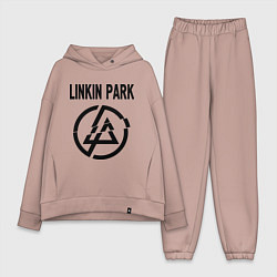 Женский костюм оверсайз Linkin Park, цвет: пыльно-розовый