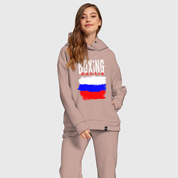 Женский костюм оверсайз Бокс Россия, цвет: пыльно-розовый — фото 2