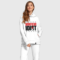 Женский костюм оверсайз American idiot, цвет: белый — фото 2