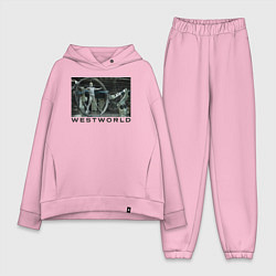 Женский костюм оверсайз Westworld, цвет: светло-розовый