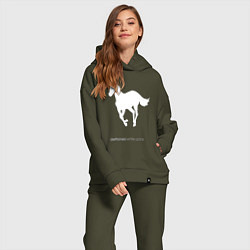 Женский костюм оверсайз White Pony, цвет: хаки — фото 2