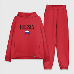 Женский костюм оверсайз Россия, цвет: красный