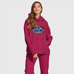 Женский костюм оверсайз SUBARU, цвет: маджента — фото 2