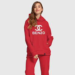 Женский костюм оверсайз BBT BENZO GANG, цвет: красный — фото 2