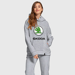 Женский костюм оверсайз SKODA, цвет: меланж — фото 2