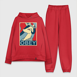 Женский костюм оверсайз Trixie OBEY, цвет: красный