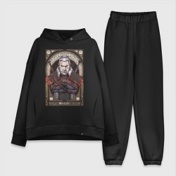 Женский костюм оверсайз The Witcher, Geralt, Ведьмак,, цвет: черный