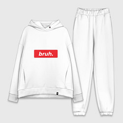 Женский костюм оверсайз Bruh, цвет: белый