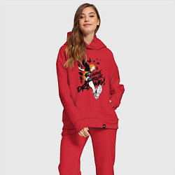 Женский костюм оверсайз Хайку, цвет: красный — фото 2