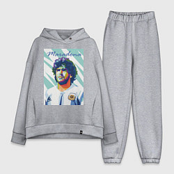 Женский костюм оверсайз Марадона золотой мальчик, цвет: меланж