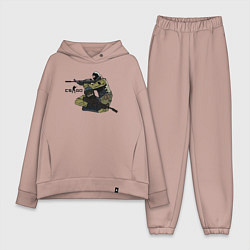 Женский костюм оверсайз CS:GO, цвет: пыльно-розовый