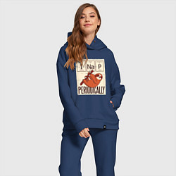 Женский костюм оверсайз I Nap Periodically, цвет: тёмно-синий — фото 2