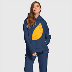 Женский костюм оверсайз Сочный чебурек, цвет: тёмно-синий — фото 2