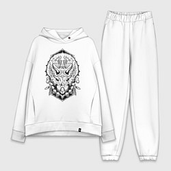 Женский костюм оверсайз Трицераптос, цвет: белый