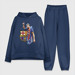 Женский костюм оверсайз Lionel Messi Barcelona Argentina!, цвет: тёмно-синий