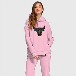 Женский костюм оверсайз Bulls - Jordan, цвет: светло-розовый — фото 2