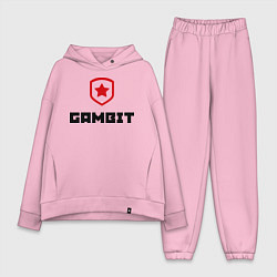 Женский костюм оверсайз Gambit цвета светло-розовый — фото 1