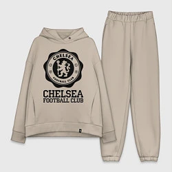 Женский костюм оверсайз Chelsea FC: Emblem, цвет: миндальный