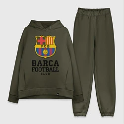 Женский костюм оверсайз Barcelona Football Club, цвет: хаки