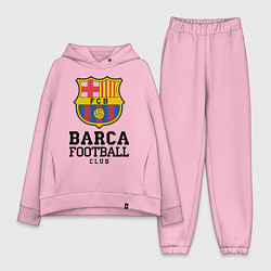 Женский костюм оверсайз Barcelona Football Club, цвет: светло-розовый