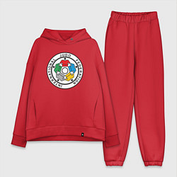 Женский костюм оверсайз Judo Federation, цвет: красный