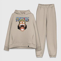 Женский костюм оверсайз Усопп One Piece Большой куш, цвет: миндальный