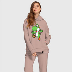 Женский костюм оверсайз Mario Yoshi, цвет: пыльно-розовый — фото 2