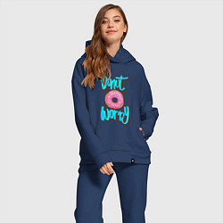 Женский костюм оверсайз Donut Worry, цвет: тёмно-синий — фото 2