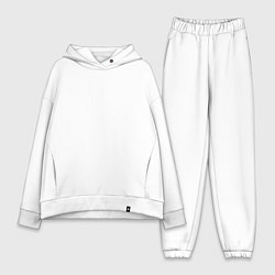 Женский костюм оверсайз Я живу в Вельске white III, цвет: белый