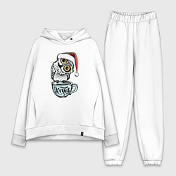 Женский костюм оверсайз X-mas Owl, цвет: белый