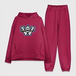 Женский костюм оверсайз Wilmington sharks - baseball team, цвет: маджента