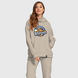 Женский костюм оверсайз Midland Rockhounds - baseball team, цвет: миндальный — фото 2