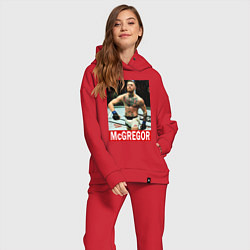 Женский костюм оверсайз Конор МакГрегор McGregor, цвет: красный — фото 2