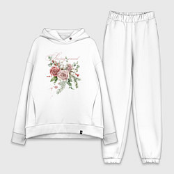Женский костюм оверсайз Spring mood Flower, цвет: белый