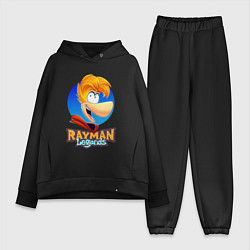 Женский костюм оверсайз Веселый Rayman, цвет: черный