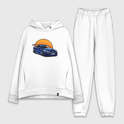 Женский костюм оверсайз Ниссан gtr 2022, цвет: белый