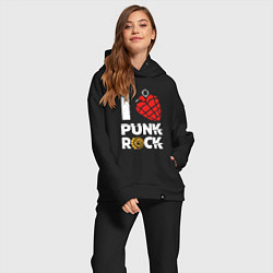 Женский костюм оверсайз I LOVE PUNK ROCK, цвет: черный — фото 2