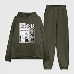 Женский костюм оверсайз Asta art, цвет: хаки