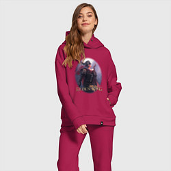 Женский костюм оверсайз Elden Ring овал Элден ринг, цвет: маджента — фото 2