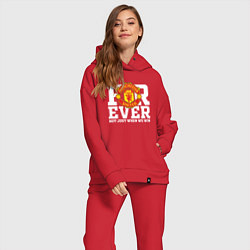 Женский костюм оверсайз Manchester United FOREVER NOT JUST WHEN WE WIN, цвет: красный — фото 2