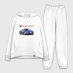 Женский костюм оверсайз Audi sport Racing, цвет: белый