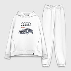 Женский костюм оверсайз Audi Germany Car, цвет: белый