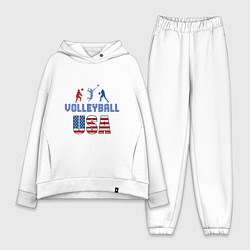 Женский костюм оверсайз USA - Volleyball, цвет: белый